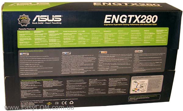 Обзор новой топовой видеокарты ASUS GeForce GTX 280 c 1 ГБ видеопамяти