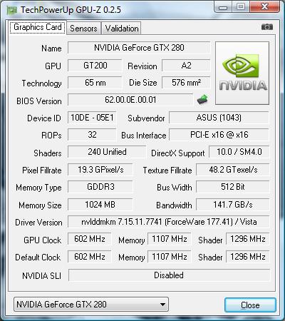 Обзор новой топовой видеокарты ASUS GeForce GTX 280 c 1 ГБ видеопамяти