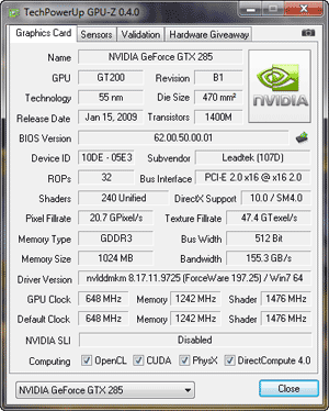 Тестирование видеокарты NVIDIA GeForce GTX 480