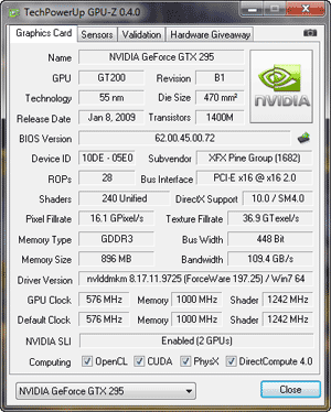 Тестирование видеокарты NVIDIA GeForce GTX 480