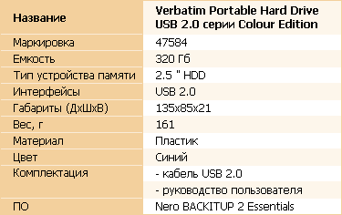 Обзор переносного жесткого диска Verbatim